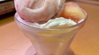 白桃と瀬戸内レモンのパフェ スシロー　レビュー
